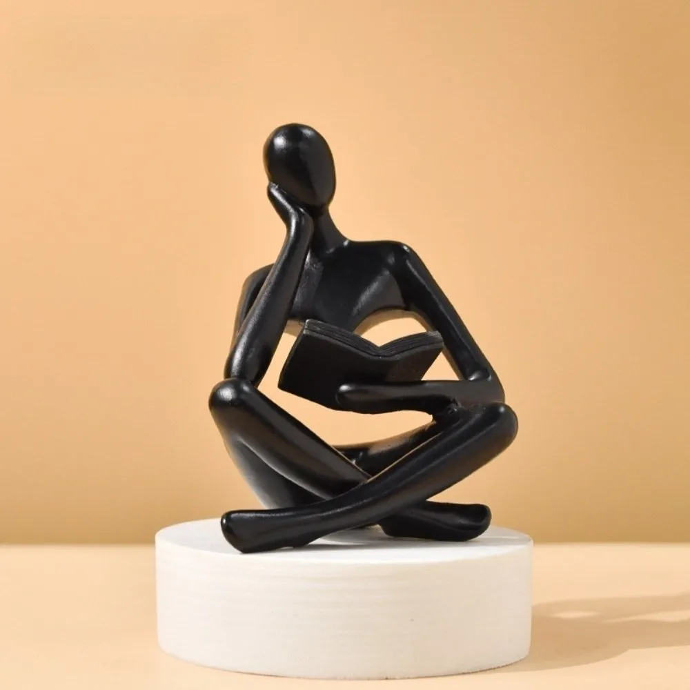 Abstract The Thinker Statue Modern Resin Desktop Figurine Ornaments Decorative Creative Sculpture Art Decor Living Room