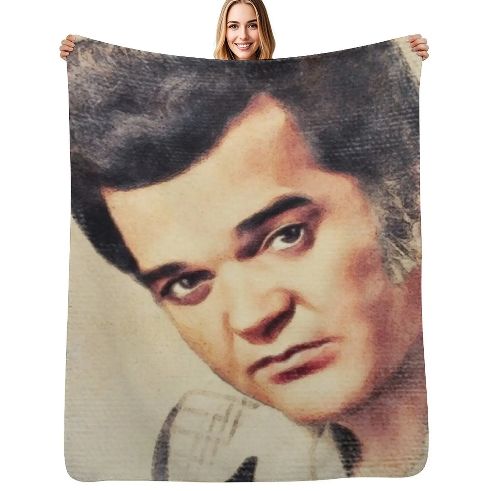 Conway Twitty, Music Legend Throw Blanket Travel Size Cozy Blanket for Plane Train