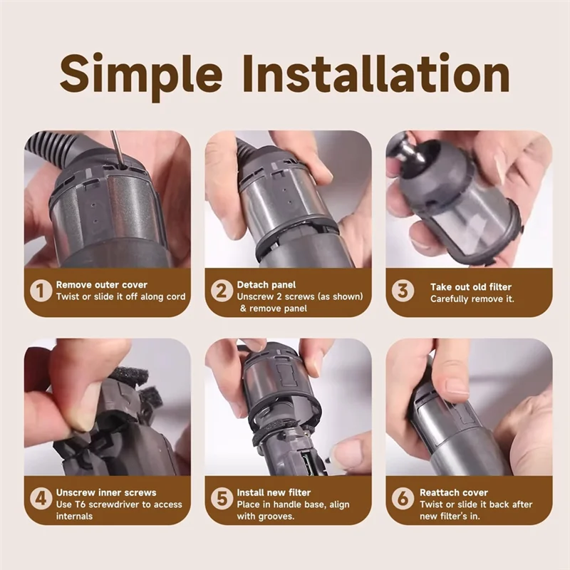 Inner Filter Cover Replacement Part Antidust Clogproof Mesh Filter For Dyson Airwrap HS01 HS05 Models