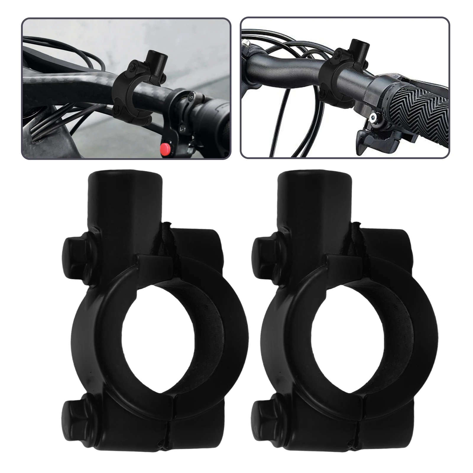 

Motorcycle Handlebar Mirror Mount Clamp 8Mm Iron Strong Wind Resistance Rearview Mirror Base for Bicycles Electric Tricycles