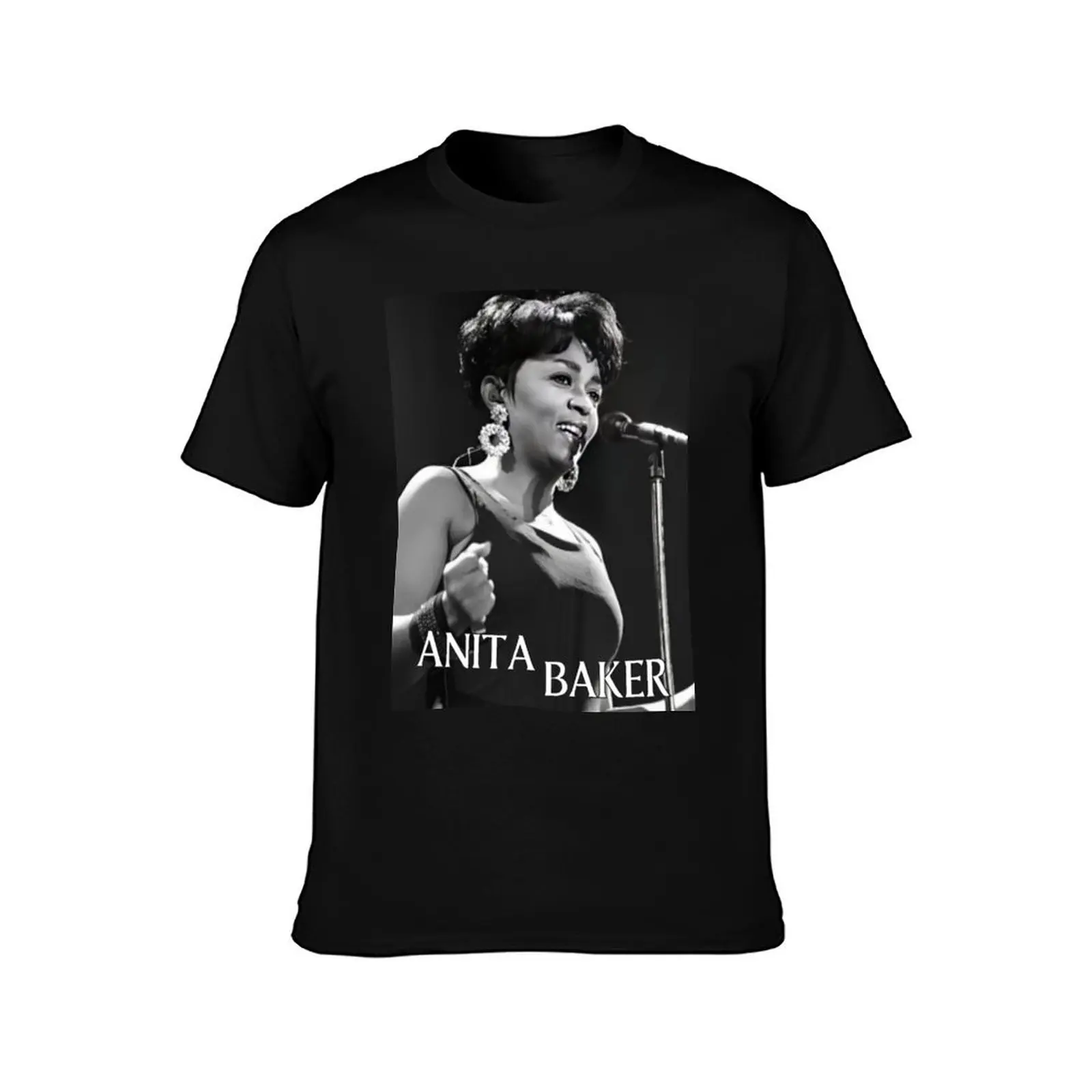 Anita Baker T-Shirt Summer Casual Cotton Tee Oversized Streetwear Tops Vintage Graphic Print Loose Fit Short Sleeve