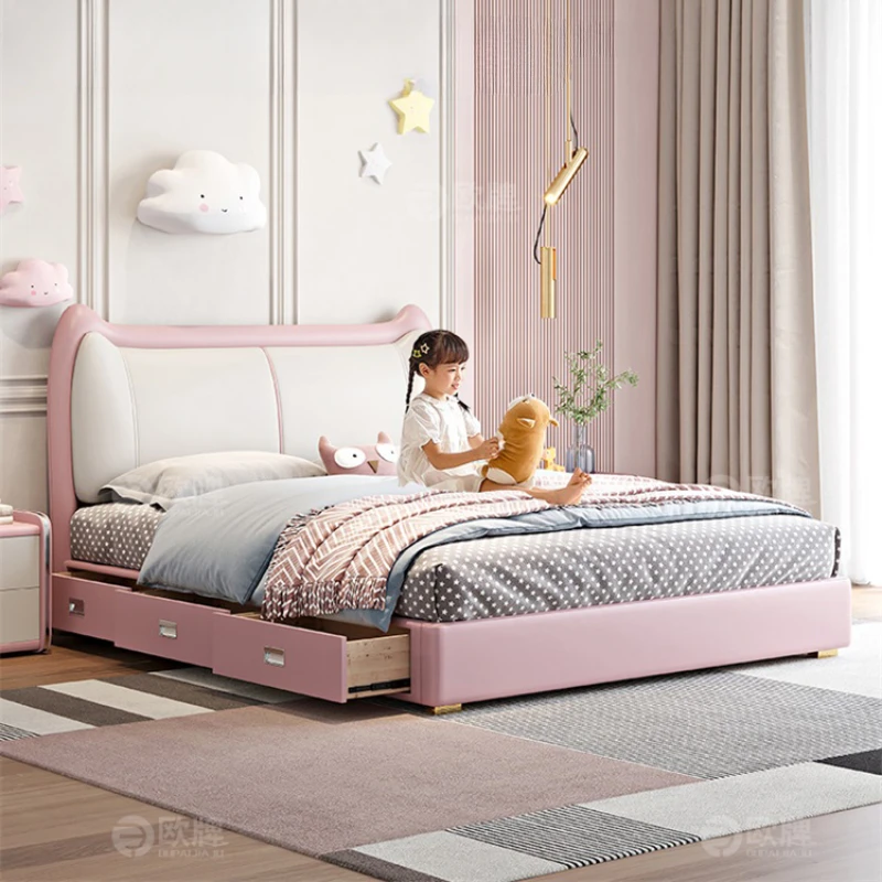 Drawer Modern Children Beds Simplicity Girls Small Unit Type Small Unit Type Children Bed Cama Infantil Bedroom Furniture QF50TC