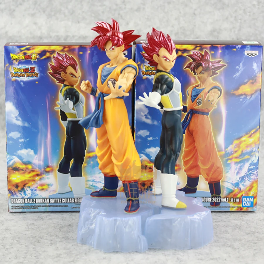 

Original Banpresto Dragon Ball Super Dokkan Battle 7th Anniversary SSG Goku Vegeta Action Figure Collectible Model Toys Figurals