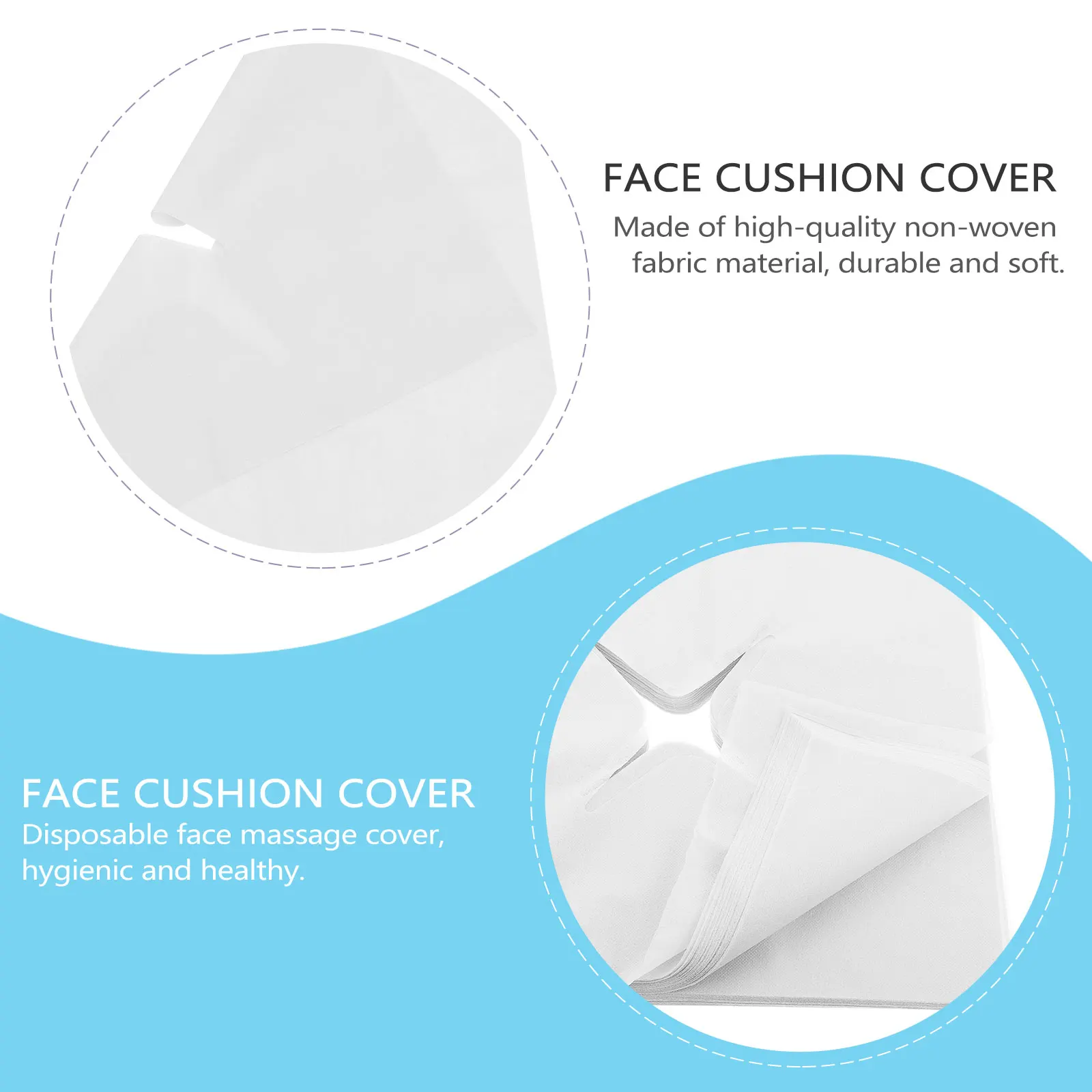 

100pcs Thickened Hole Towels Disposable Headrest Covers Face Pillow Cushion Mats for Massage Spa Beauty Nonwoven Comfortable