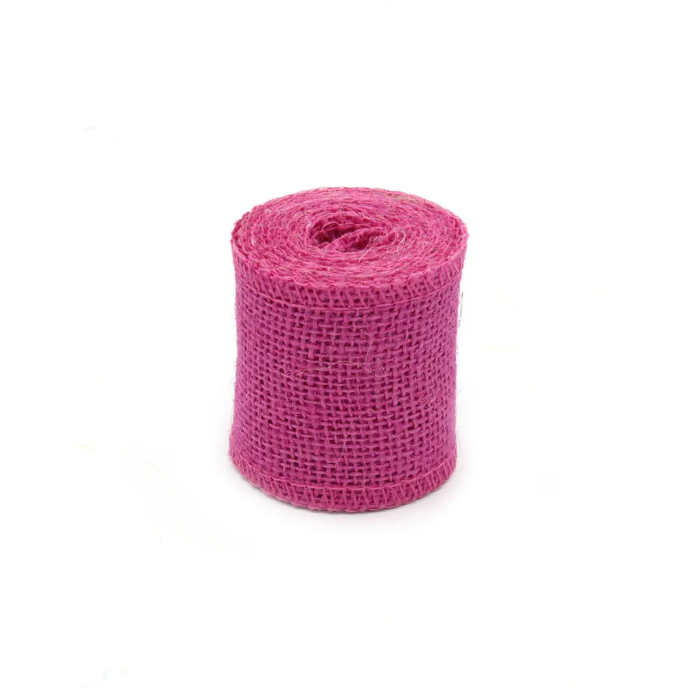 Christmas Decoration Burlap Ribbon Roll Green Jute 2M Length 6Cm Width Natural Craft Wrap Wreath Wedding Rustic Decor