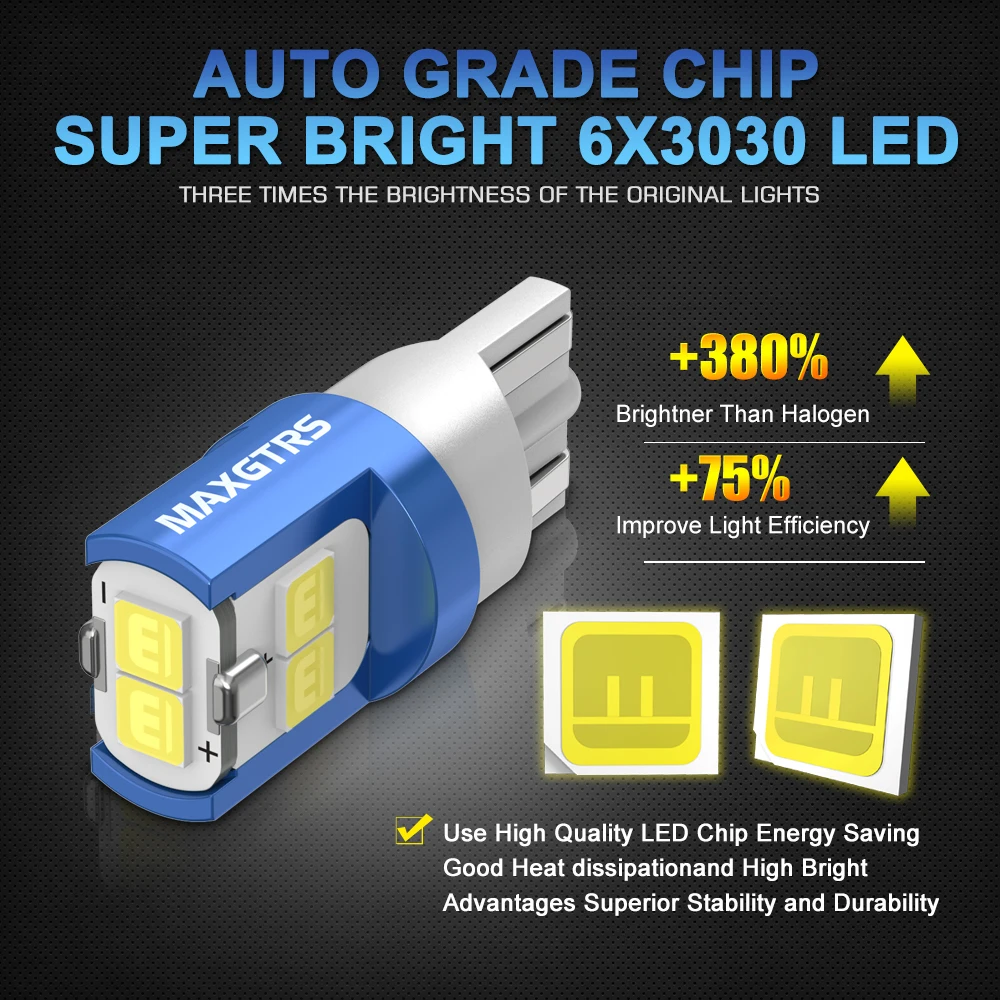 T10 W5W LED Bulb 3030 SMD 168 194 Car Accessories Clearance Lights Reading lamp Auto 12V White Amber Crystal Blue Red Motor