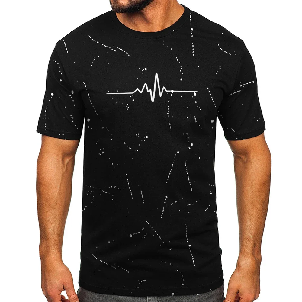 

One Line Drawing Printed Tee Relaxed Fit Continuous Outline Design for Art Lovers Men and Women T-shirt Tops