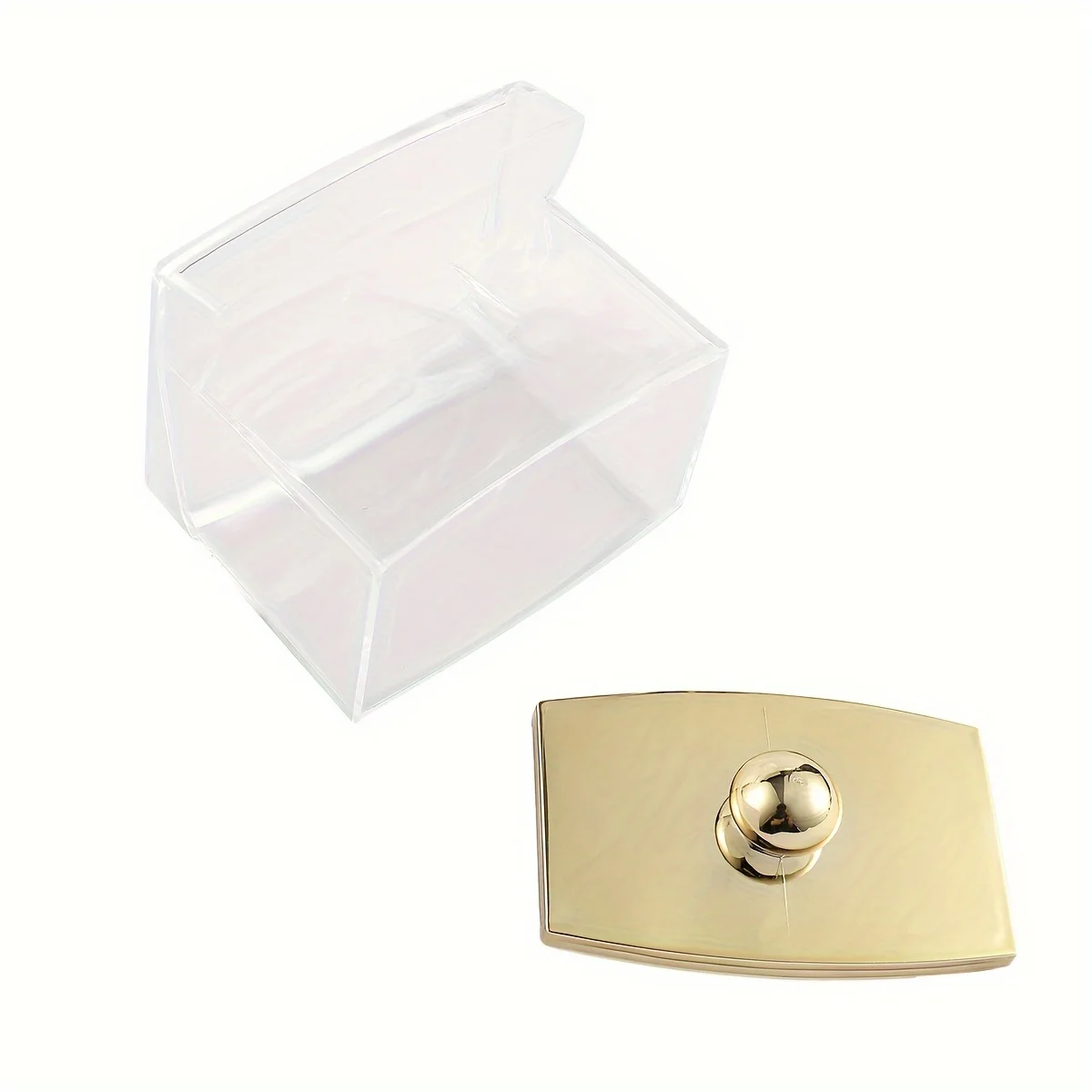 Органайзер для ванной комнаты 1/3 Qtips с золотой крышкой, 10 унций. наполнитель для шариков и прозрачная пластиковая банка для аптекарей для ватных тампонов.