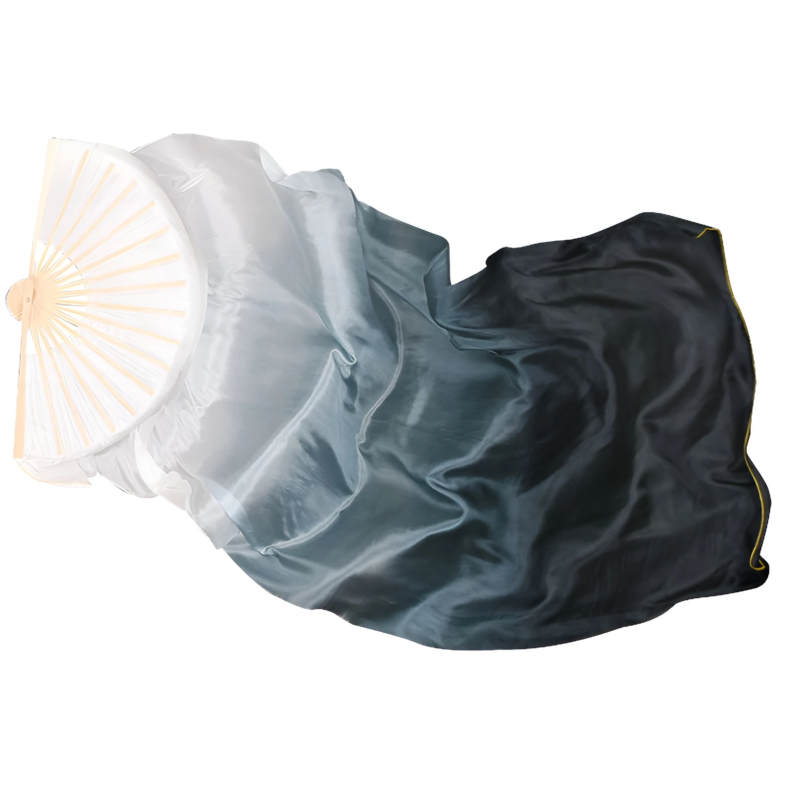 Belly Dance Accessories Fans Gradient Color for Adult Foldable 100% Real Silk Veil Dance Outfit Accessories Performance Suit