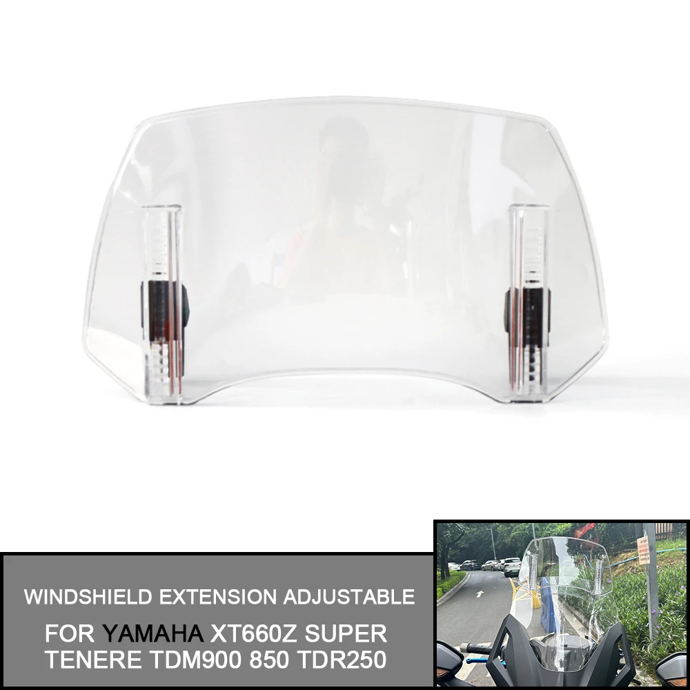 

Motorcycle Windshield Extension Spoiler Windscreen Air Deflector Fit for YAMAHA XT660Z Super Tenere TDM900 850 TDR250 XT1200Z/ZE