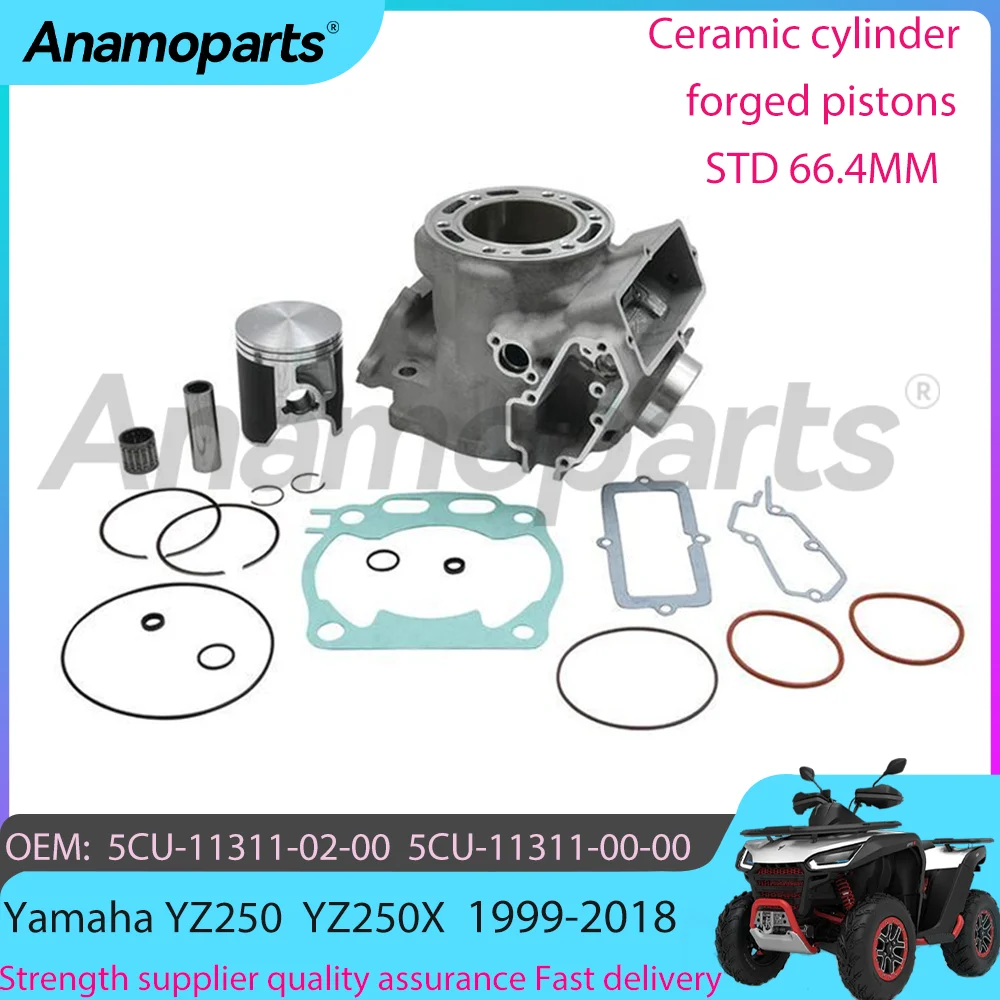 STD 66.4MM Motorcycle cylinder piston gasket Rebuild Overhaul Kit for 99-18 Yamaha YZ250 YZ250X YZ 250 X CC 5CU-11633-00-00