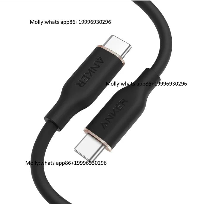 Anker PowerLine III 60W USB Type C Charging Cable Braided Nylon Jacket Silicone Fast 5A Charging for iPhone 15 Pro Max Computers