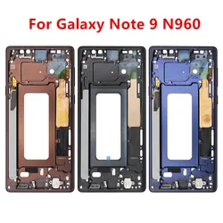 Note9 For Samsung Galaxy Note 9 N960 Middle Frame Housing Board LCD Faceplate Bezel Replace Repair Parts + Side Buttons