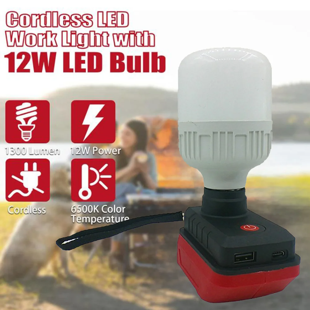 

Беспроводной светодиодный рабочий фонарь для 511396 4511437, аккумулятор для наружного освещения мастерской, рабочий фонарь с литиевой батареей