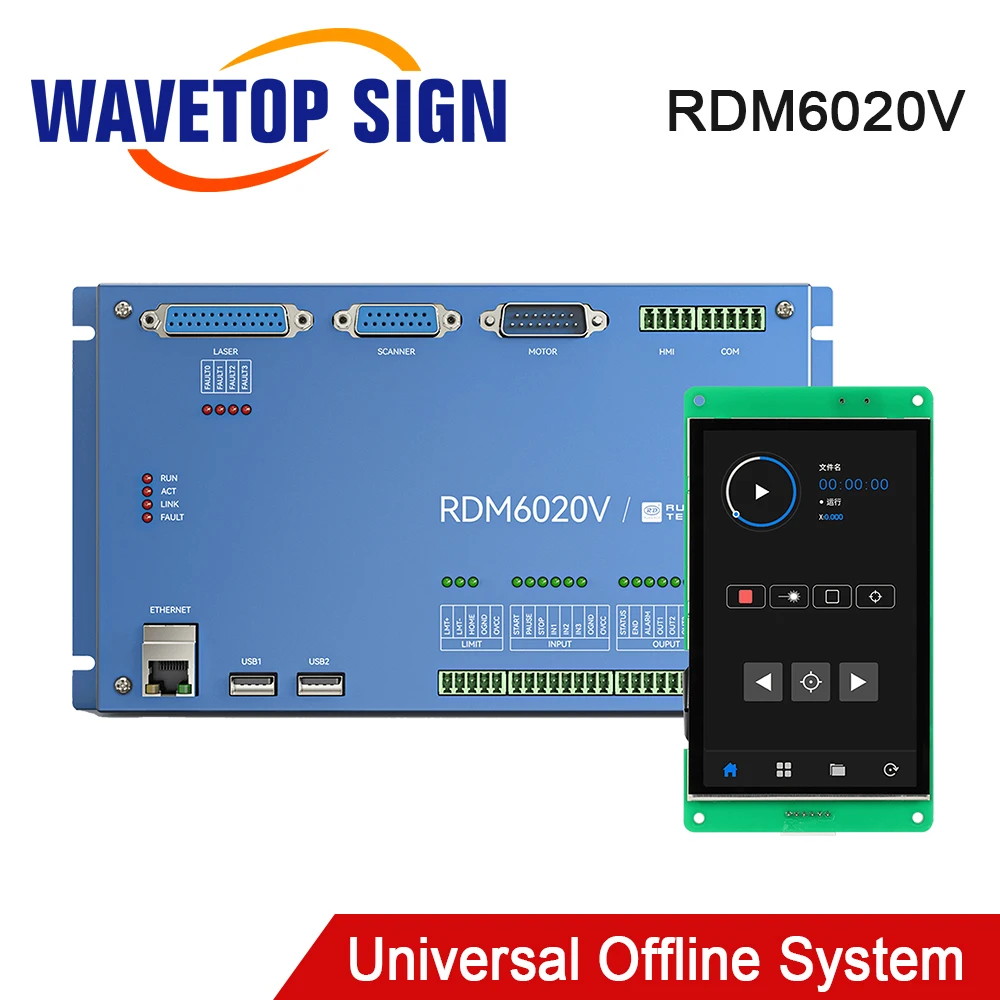 WaveTopSign Ruida RDM6020V Universal Offline Marking Control System For Laser Marking Machine