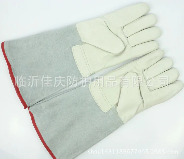 Free Shipping LNG Liquid Nitrogen Resistant Low Temperature Dry Ice Freezer Warmth Protection Cowhide Work Gloves