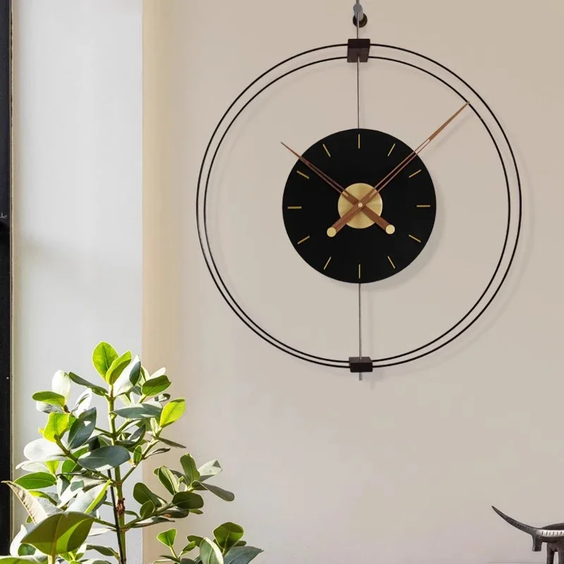 Modern Minimalist Wall Clocks Black Luxury Living Room Fashion Wall Clocks Vintage Fashion Design Orologio Da Parete Home Decor