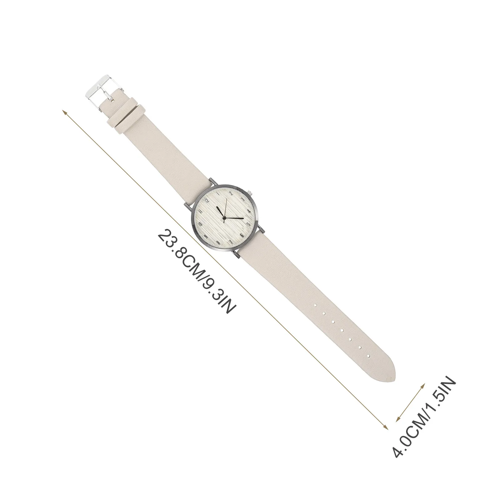 Stylish Women Quartz Watch Wood Grain Pattern Elegant Simple Design Comfortable Gentle Material Daily Wear Party Dating School