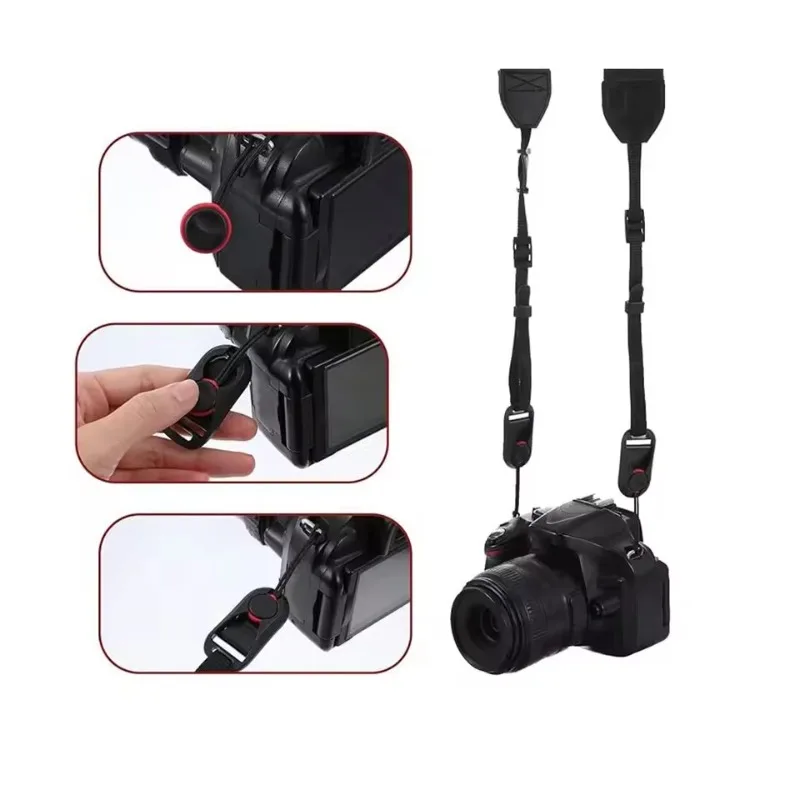 

4-Pack Camera Quick-Release Buckles - Combination Buckles with Anchor Chains for DSLR/SLR Camera Straps