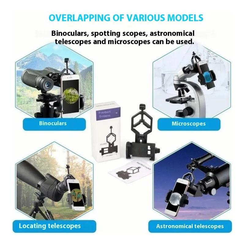 Universal Cell Phone Adapter Mount Telescope Phone Mount for Binocular Monocular Spotting Scope Telescope