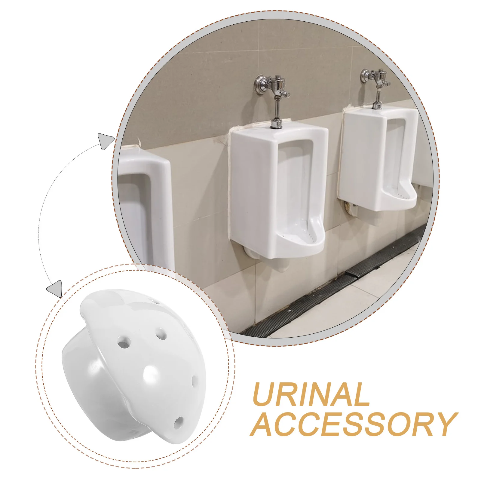 

Urinal Strainer Stopper Ceramic Urinal Plug No Splashing Easy to Clean Modern Bathroom Accessory Urine Strainer