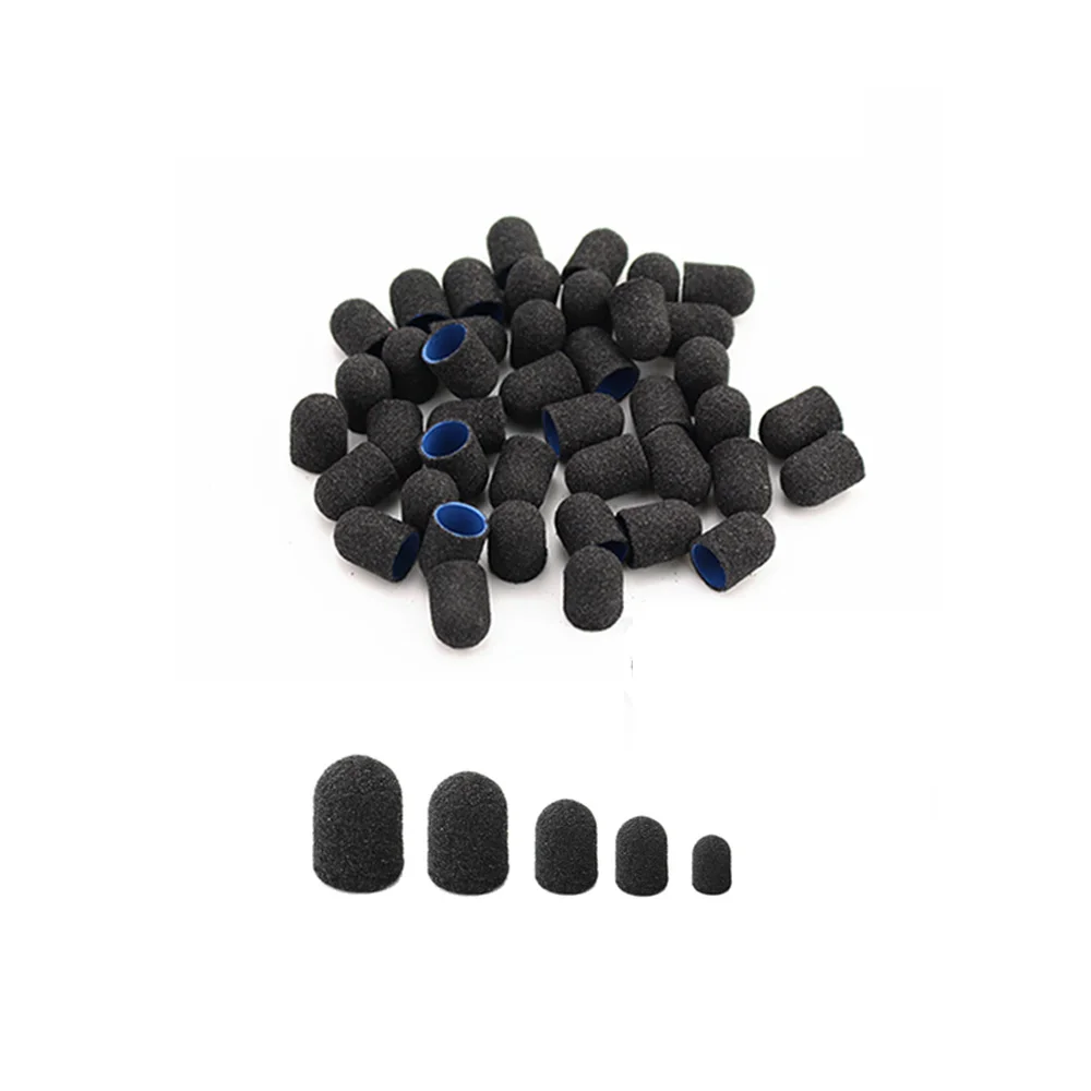 

50Pcs Nail Sanding Bands with Mandrel – Pedicure & Manicure Caps for Dead Skin Removal, Polishing & Cuticle Care.