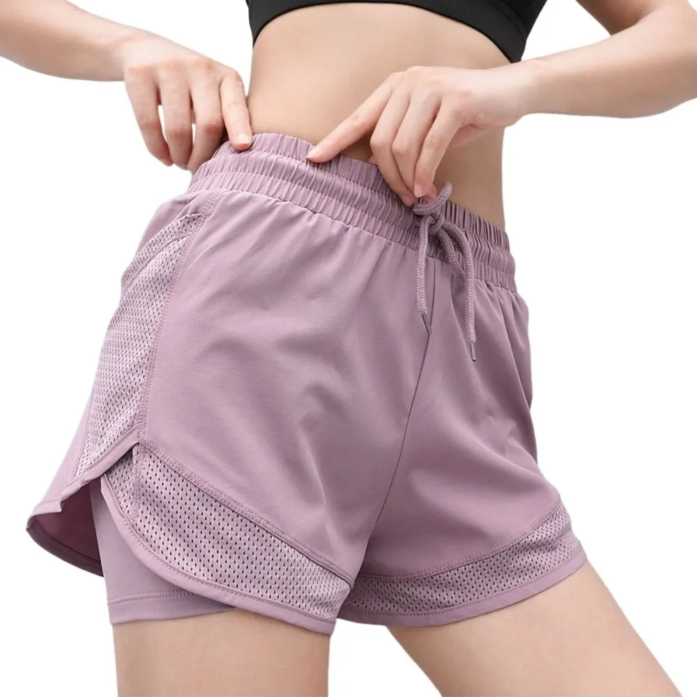 

Comfortable Loose Women Yoga Shorts High Waist Lift Butt Women's Sportswear Breathable Mesh Sports Underwear Female