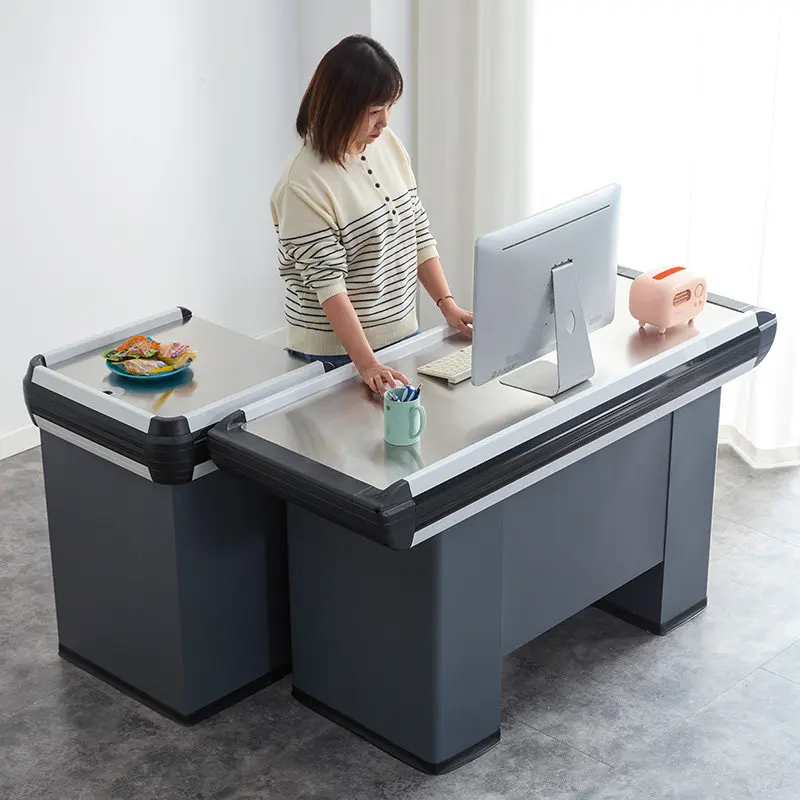 Checkout page Deluxe stainless steel countertop 1.5m counter Simple bar counter Thickened small corner collection