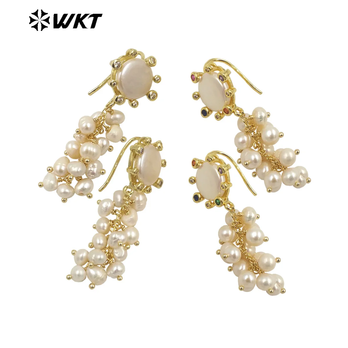 

WT-MPE095 WKT 2023 Birthday style freshwater pearl Earrings party pretty women gift for dance party jewelry accessory fashion