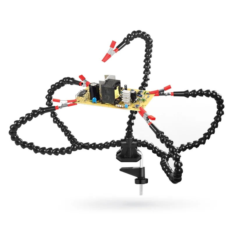 

BYBS-Soldering Third Hand Tool Flexible Arms PCB Holder Stand For Electronic Repair Soldering
