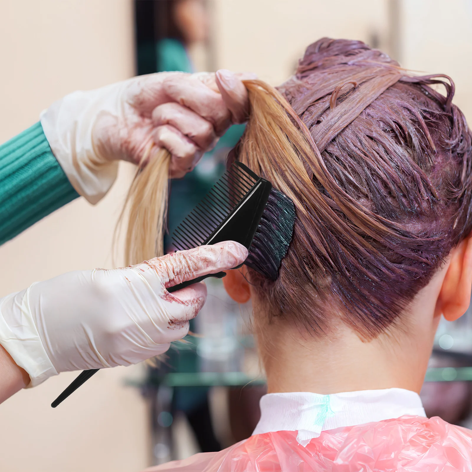 No Mess Hair Dye Kit DIY Accessories Bowl Comb Brush Perfect for Home and Salon Use Hair Dye Set Dyeing Bowl Dyeing Set - Image 2