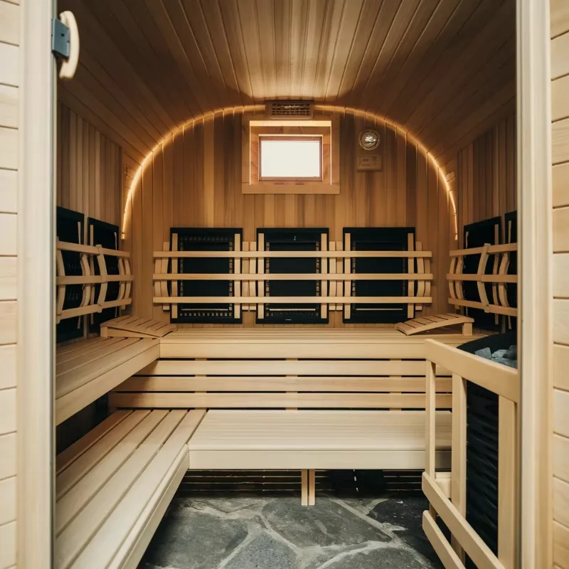 مناسبة لـ Bckyrd of the Vill Esy-instlltion 4-6 أشخاص ذات نوعية جيدة في الهواء الطلق الشمس مكعب خشبي الشمس المربعة مع موقد