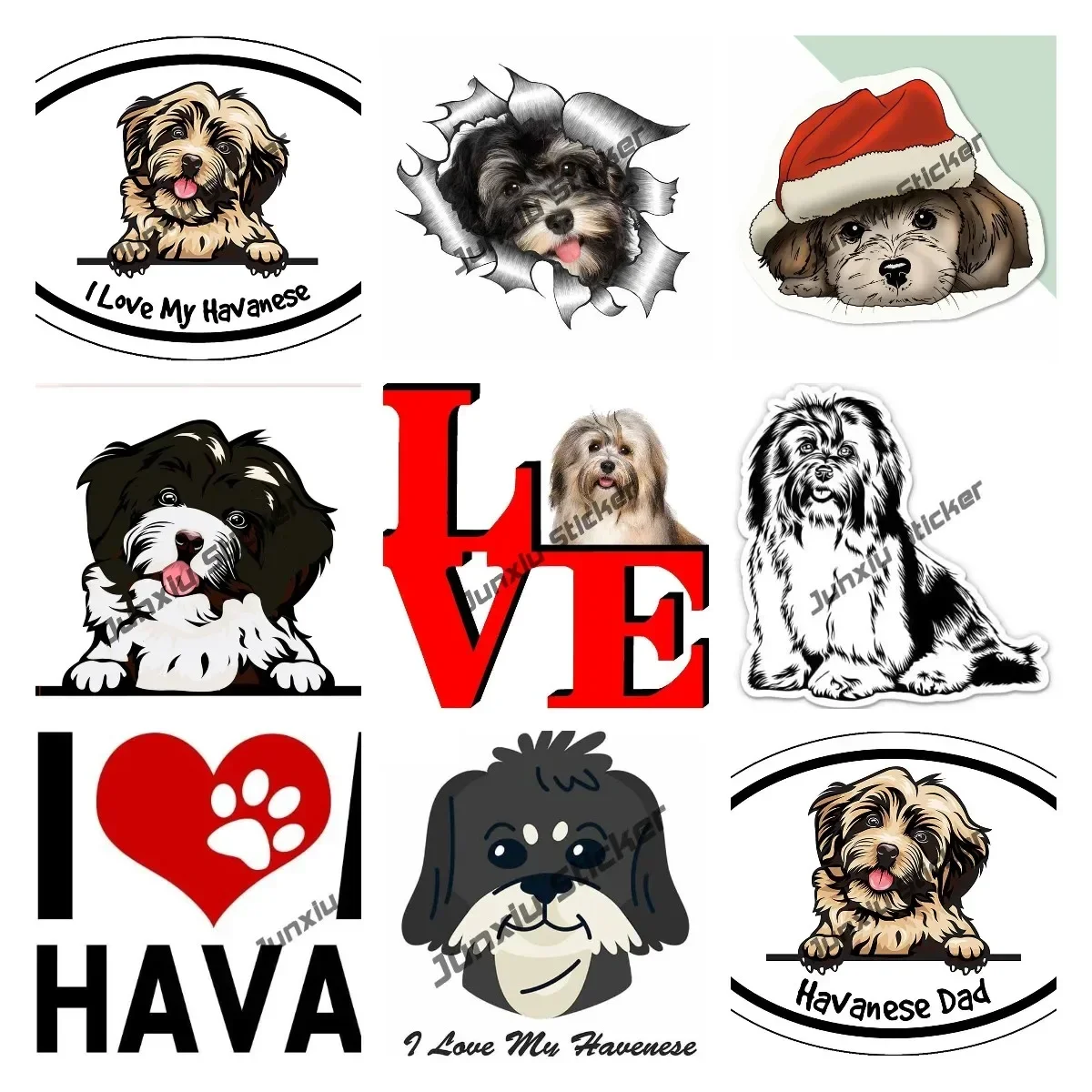 

Havanese Dad Decal Havanese Dog Breed Sticker for Car Laptops Tumblers Windows Trucks Walls Animals Accessories Glue Sticker