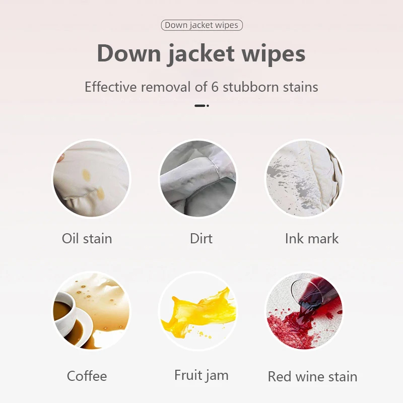 Down Coat Cleaning Wet Wipes Portable Wash-free Clothes Cleaning Care Wipes Clothes Cleaning Wipes Dry Laundry Wipes Cleaner