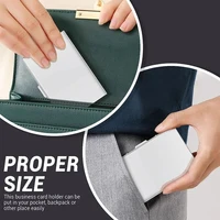 Antitheft ANTI Rfid Blocking ID Bank Credit Card Holder Wallets Men Slim Thin Aluminum Box Metal Mini Minimalist Cardholder Case 4