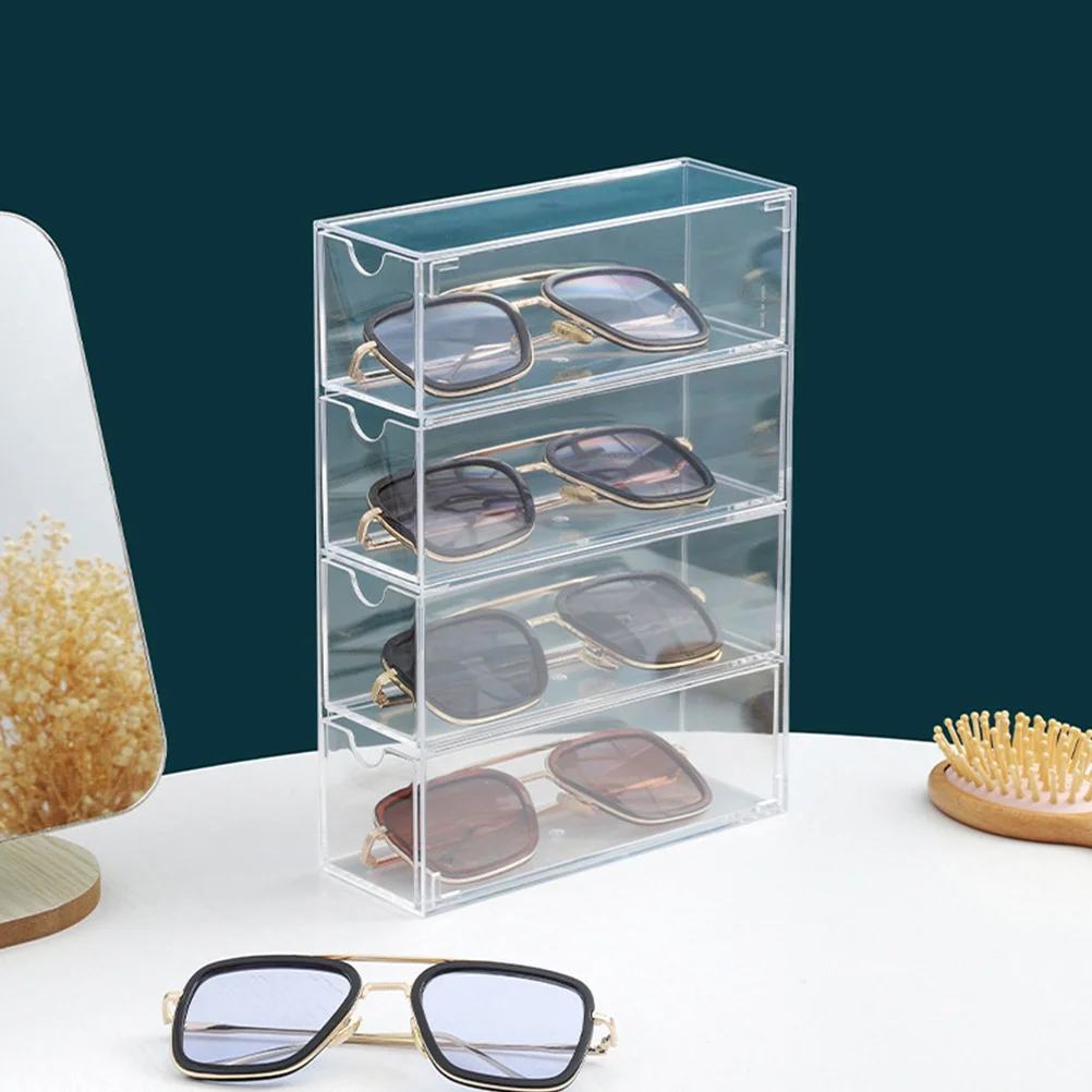 

Sturdy Acrylic Glasses Display Box Premium Sunglasses Storage Holder for Eyeglasses Simple Fashionable Design Scratch-Free