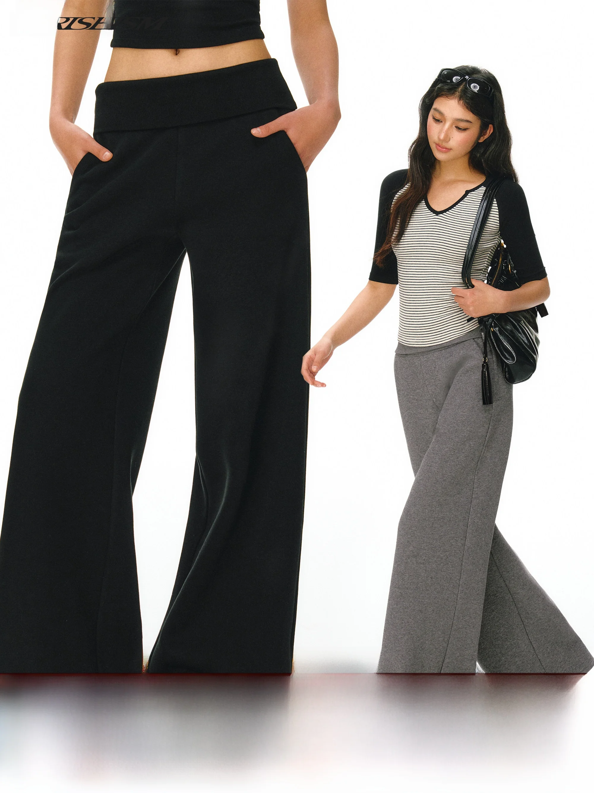 

Ariseism, американские повседневные спортивные брюки в стиле ретро с флисовой подкладкой, женские, осенне-зимние, новые, теплые, длинные, с низкой талией, эластичные