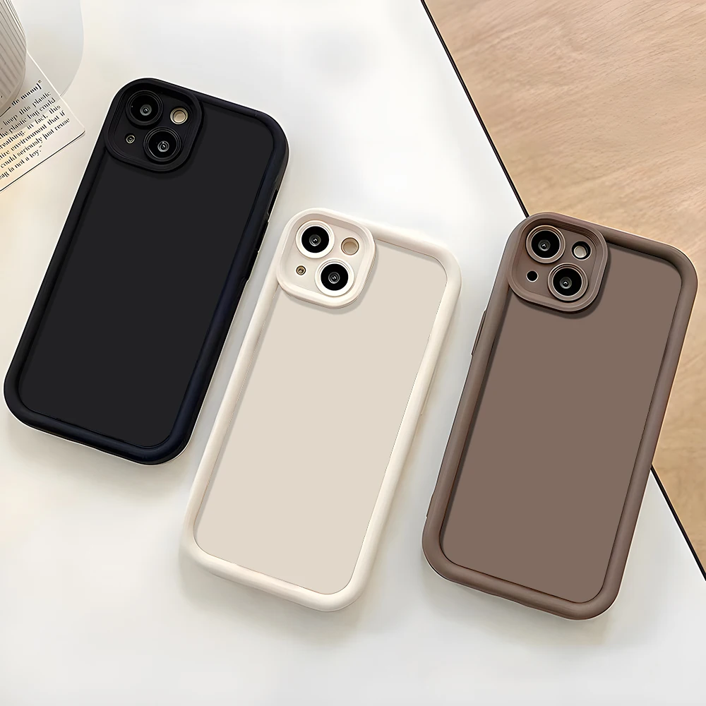 

Soft Silicone TPU Phone Case For iPhone 16 15 Pro Max Cover 14 13 12 11 Pro 16 15 14 7 8 Plus X XS XR XS Max 7 8 SE Protective