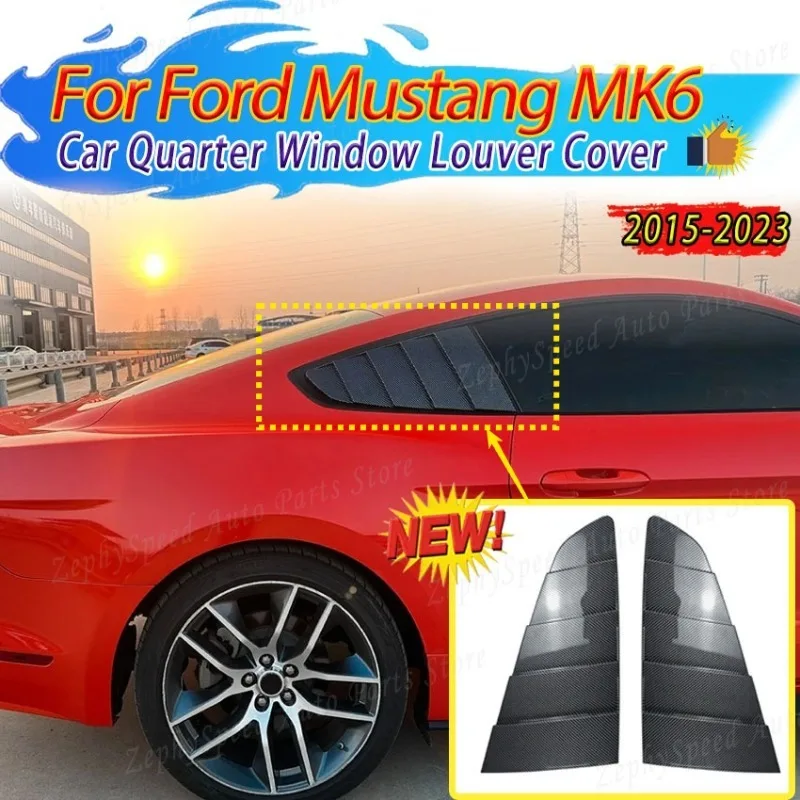 

Car Quarter Window Louver Cover For Ford Mustang MK6 2015-2023 Windshield Sun Shade Sunshade Body Kit Tuning Auto Accessories
