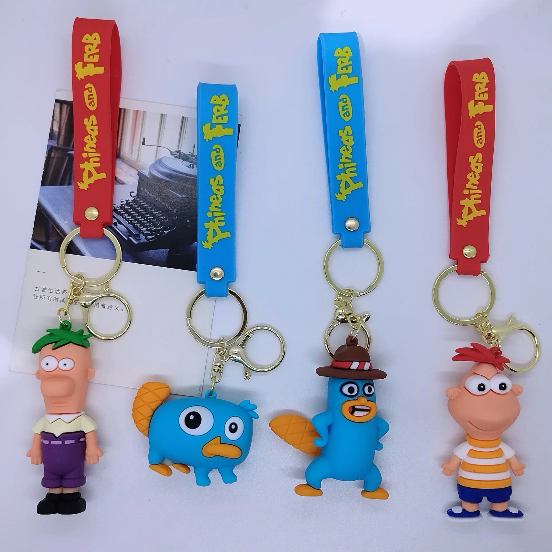 Cartoon Figure Fei Brother with Small Buddha Key Chain Pendant Bag Car Key Chain Accessories