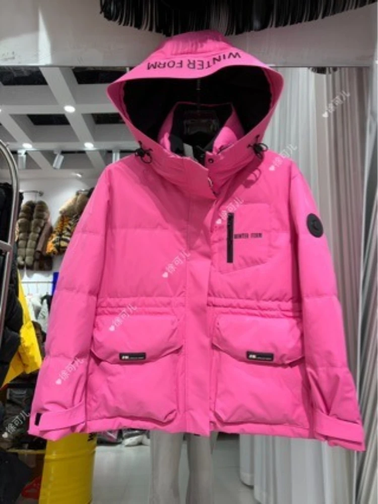 Puffer Coat Ladies 2026 Winter New Short White Duck Filling Design Niche Minimalist Elegant Outerwear Trendy Quilted Parka