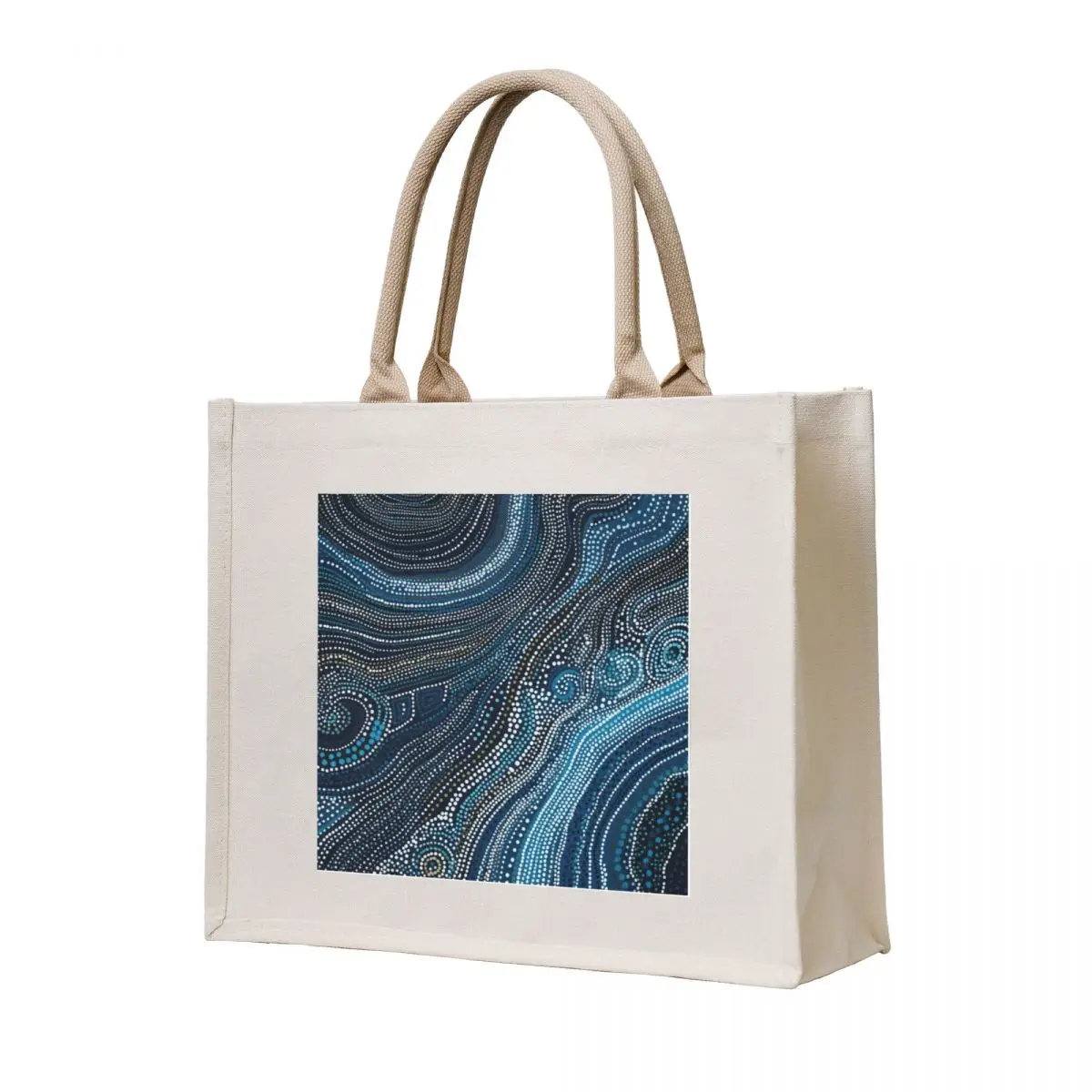 

Aboriginal Authentic Art - Winter Pathways Tote Bag eco pack great bag Portable shopping bag Women's shopper
