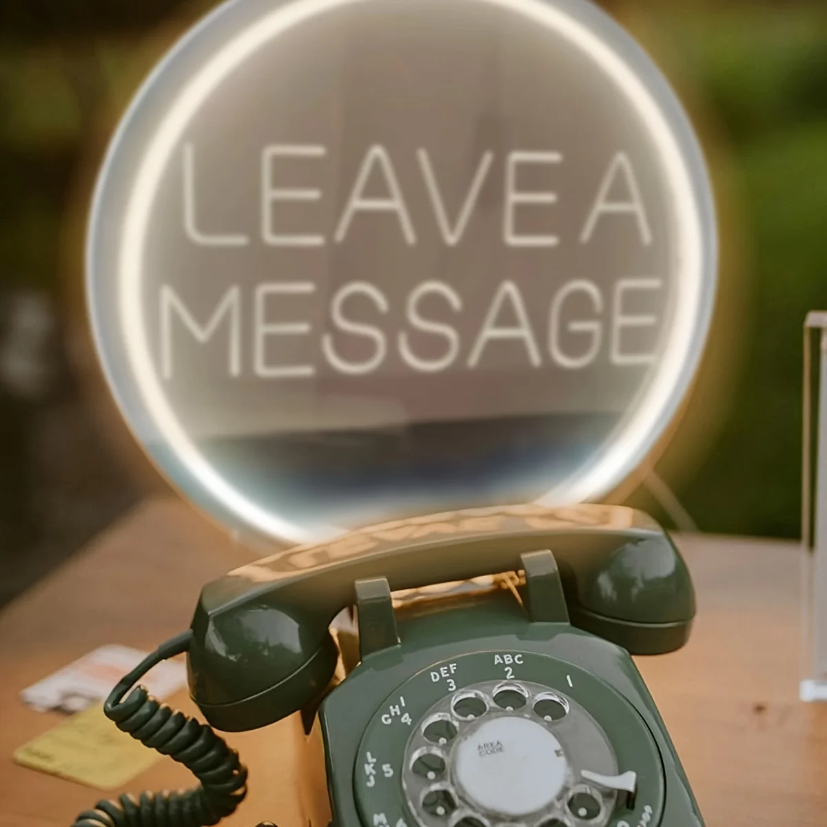 Leave a Message Custom Neon Sign - USB-Powered LED Table Stand Sign for Guest Book Telephone Decor Party Office Use with Stand