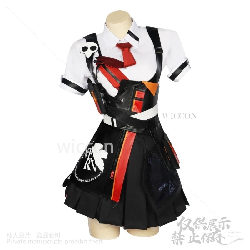 Asuka Langley Soryu juego de Anime Honkai Impact 3. ° disfraz de Cosplay Jk vestido Sexy accesorios de Lolita peluca mujer niñas Halloween personalizado