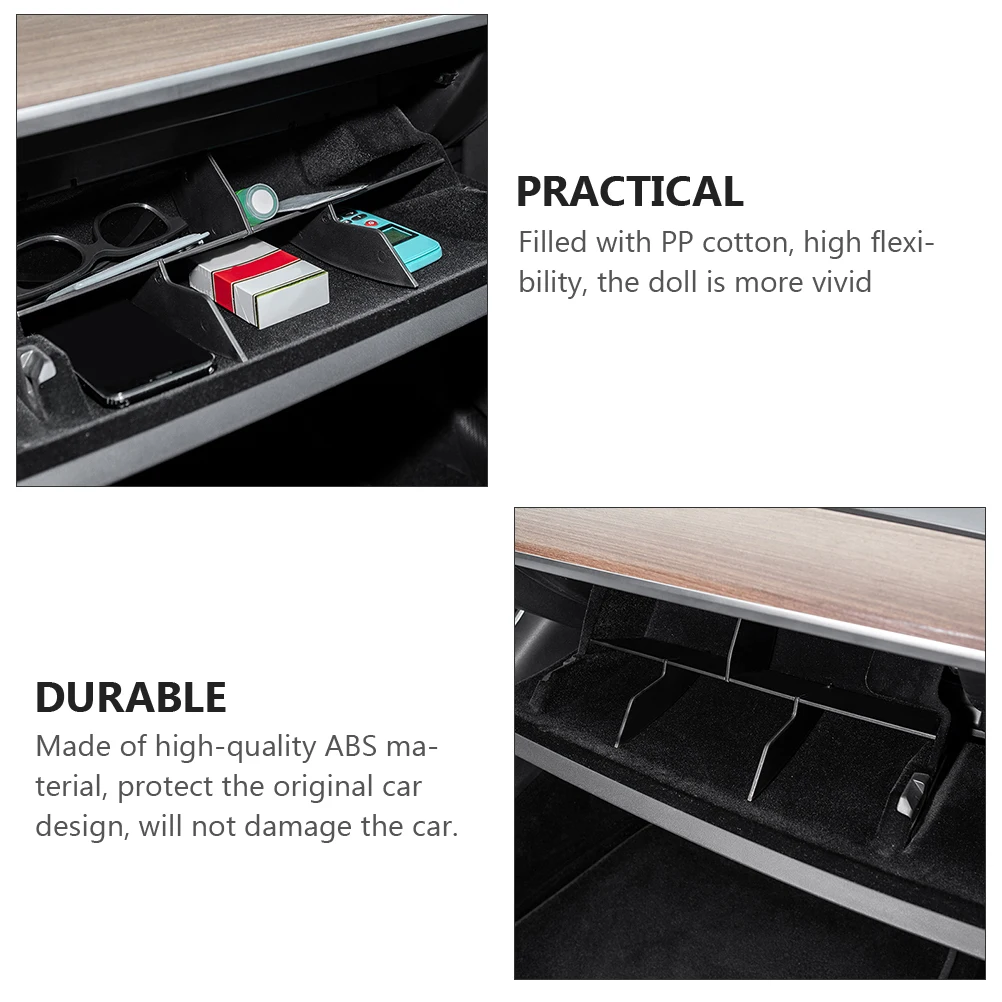 

Glove Box Organizer Storage Compartment Center Console Vehicle Armrest High Quality ABS Material Non Tool Required for
