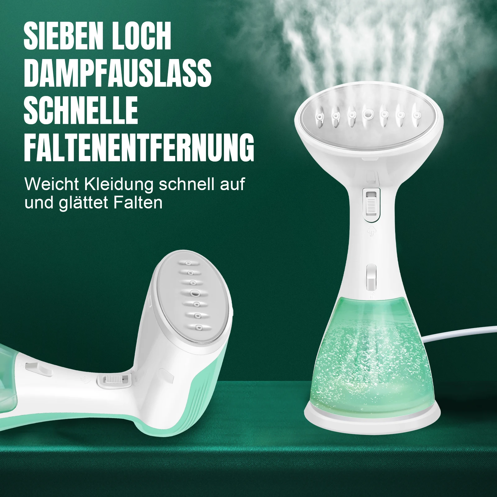 مكواة بخار محمولة بقدرة 2000 وات للملابس، تسخين 30 ثانية، مزيل تجاعيد الملابس المحمول، للاستخدام في السفر/المنزلي، مكواة بخار سريعة