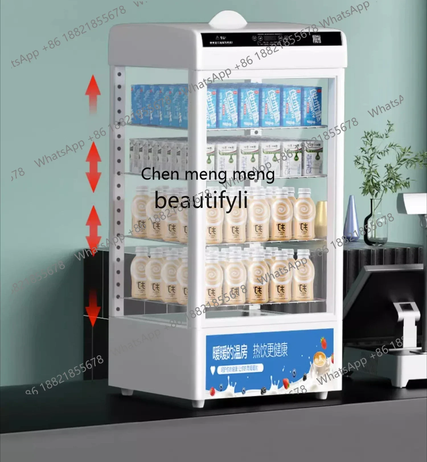 Z189 A06 Display Cabinet Commercial Insulation Small Beverage Supermarket Convenience Store Thermostat Cabinet Vertical Heating