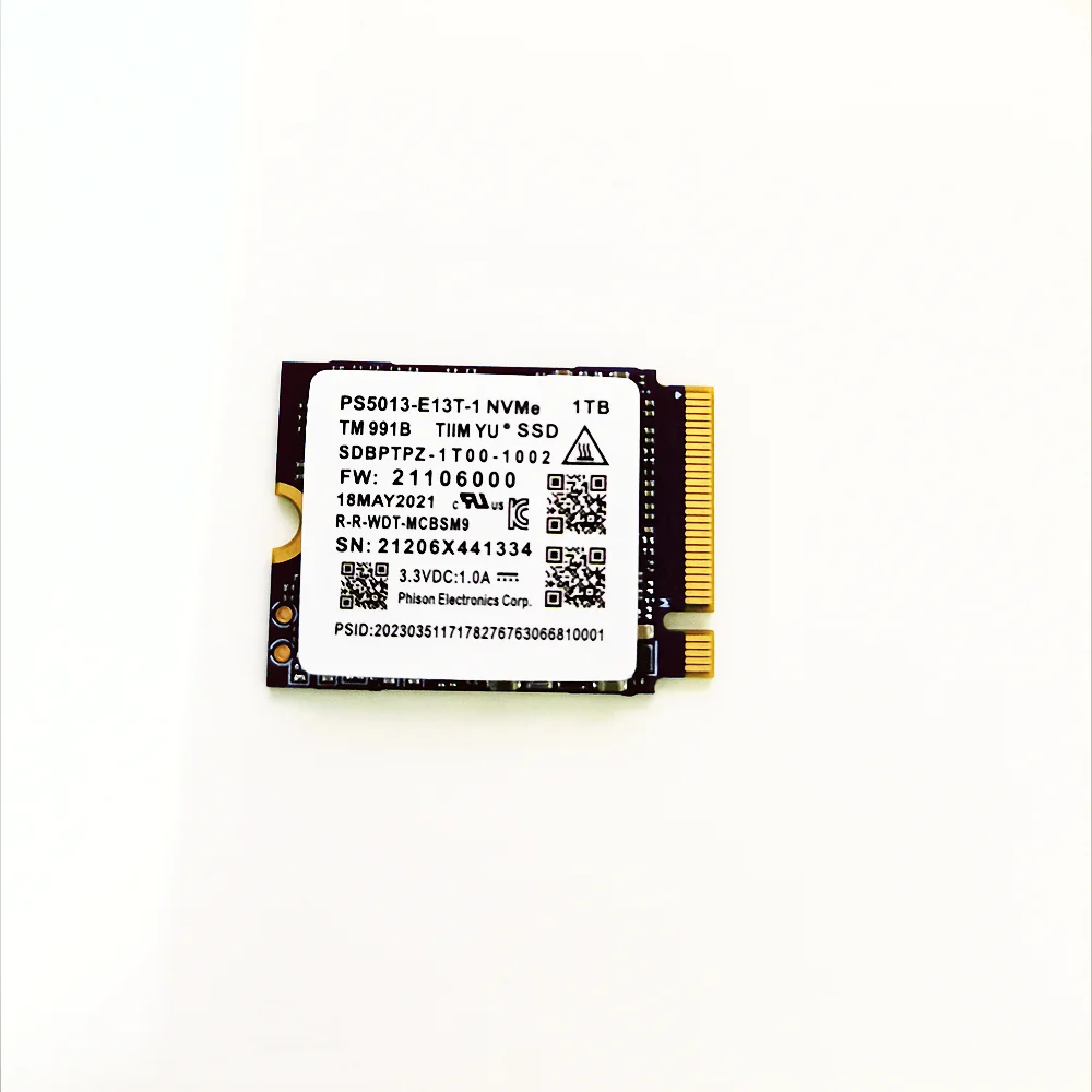 Orijinal 1 TB 2230 SSD NVMe PCIe 1 T Gen3 x4 Microsoft Surface Pro