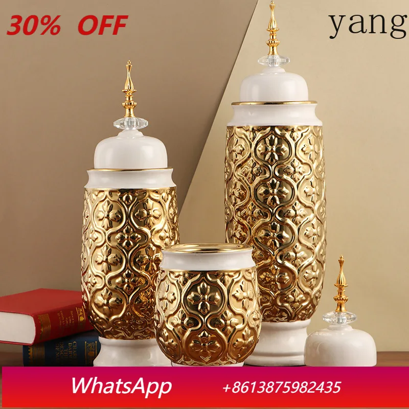 CX ceramic Baifu jar attracts wealth and treasure craft ornaments living room home decoration
