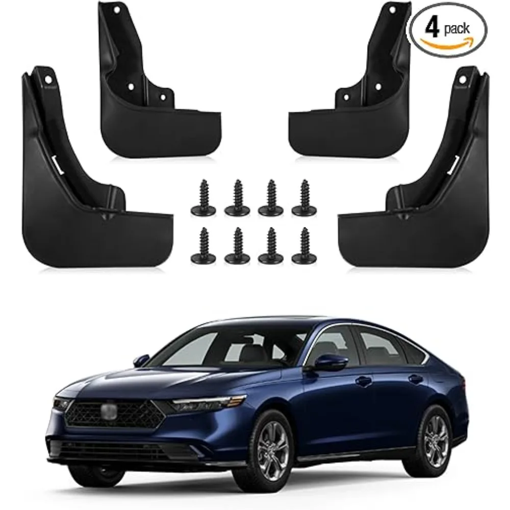 Car 4PCS Mud Guard Kit Splash Guards Mudguards with Hardware Kits Mud Flaps For Honda 11th Accord 2023 2024